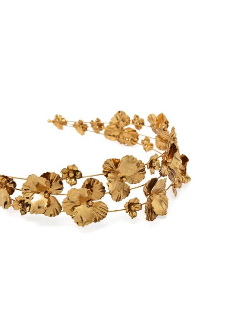 Jennifer Behr Sariyah floral-detail headband - Gold