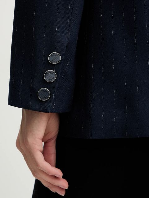 Guess marynarka ZANITA kolor granatowy dwurzędowa W5BN59 W2422