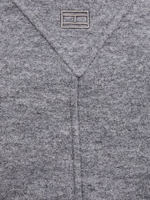 Tommy Hilfiger kurtka z dodatkiem wełny kolor szary przejściowa WW0WW45724