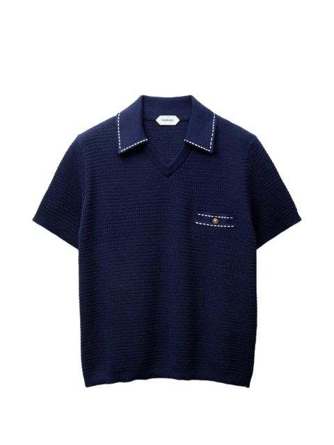 Versace cotton knit T-shirt - Blue - zdjęcie produktu nr 1