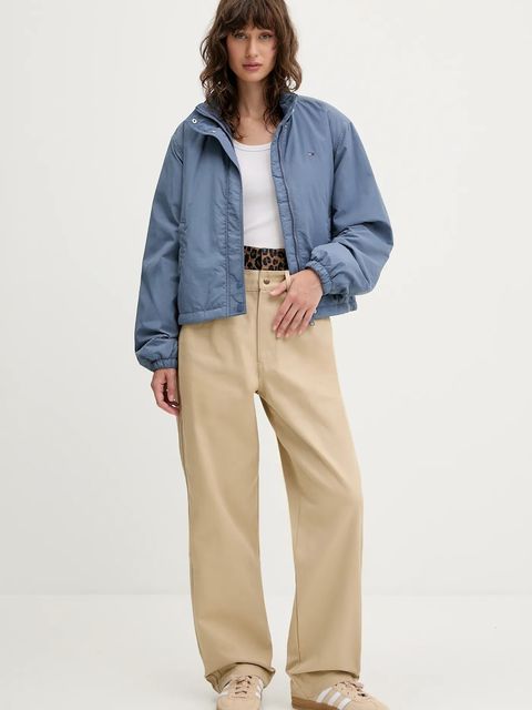 Tommy Jeans kurtka kolor niebieski przejściowa oversize DW0DW21436 - zdjęcie produktu nr 2