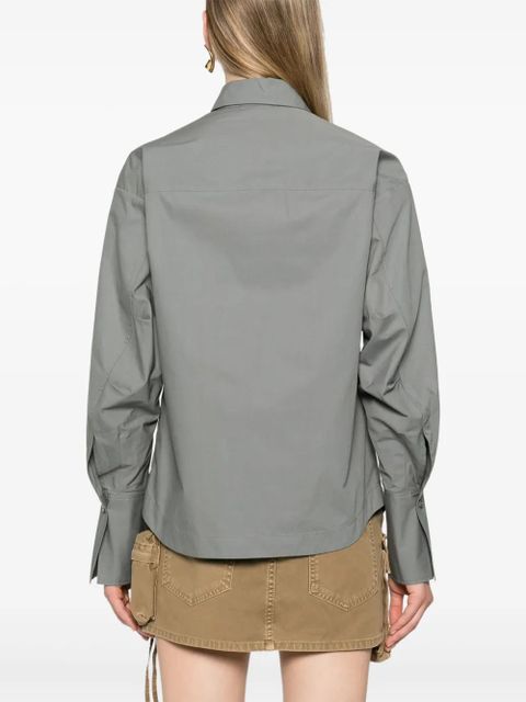 The Attico Eliza logo-embroidered shirt - Grey