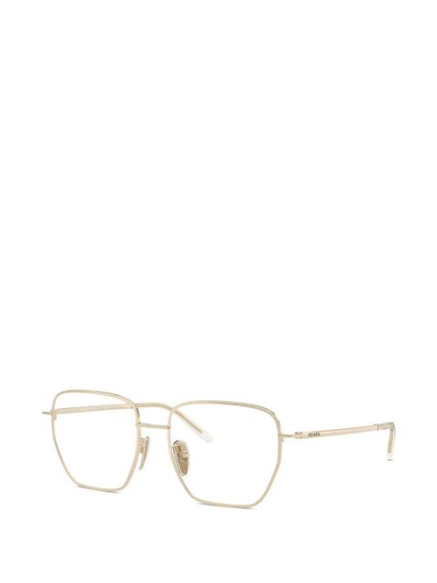 Prada Eyewear geometric-frame glasses - Gold - zdjęcie produktu nr 2