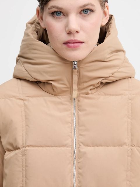 United Colors of Benetton kurtka puchowa kolor brązowy zimowa oversize 22T6DN086