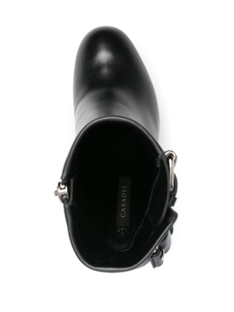Casadei 130mm leather ankle boots - Black