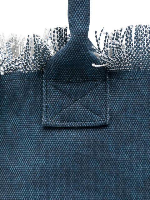 MC2 Saint Barth Vanity frayed-trim tote bag - Blue