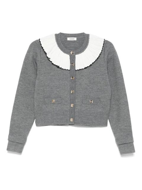 SANDRO round-collar cardigan - Grey - zdjęcie produktu nr 1