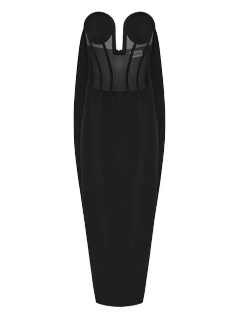 Jean Paul Gaultier tulle-insert corset dress - Black - zdjęcie produktu nr 1