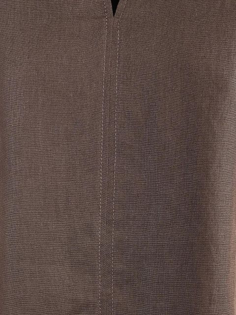 Max Mara cap-sleeve linen top - Brown
