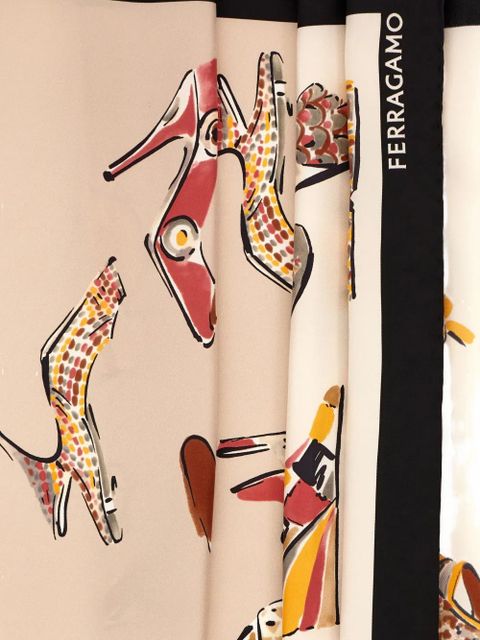 Ferragamo Genio-print silk scarf - Neutrals - zdjęcie produktu nr 2