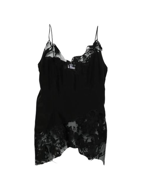 Alexander McQueen lace-trimmed silk blouse - Black - zdjęcie produktu nr 1