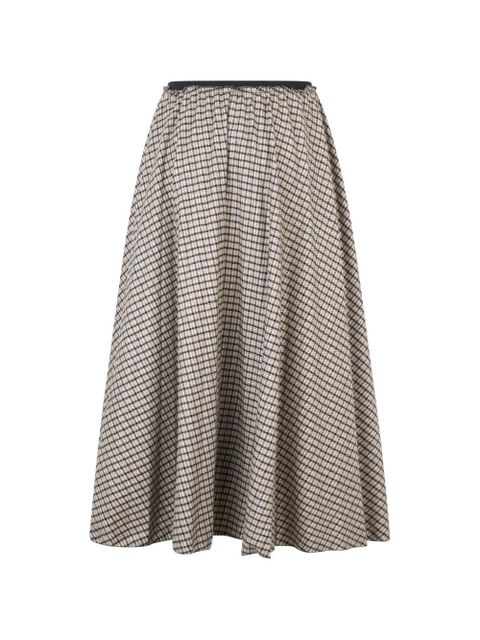 Valentino Garavani check midi skirt - Neutrals - zdjęcie produktu nr 2