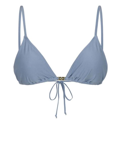 GANNI logo-plaque bikini top - Blue - zdjęcie produktu nr 1