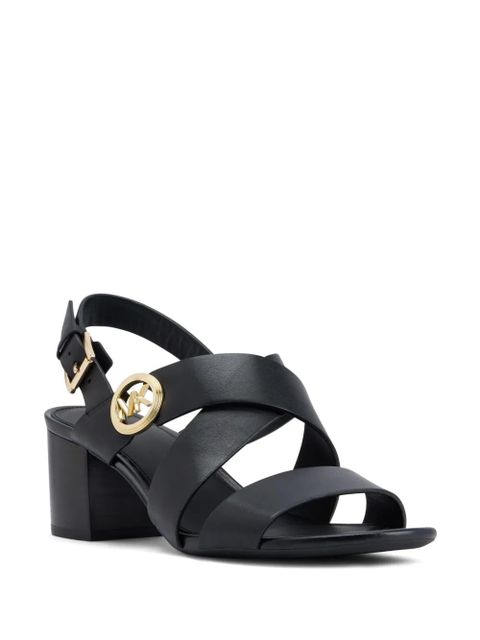 Michael Kors Vera logo-plaque leather sandals - Black - zdjęcie produktu nr 2