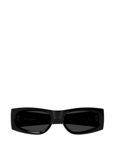 Saint Laurent Eyewear logo-plaque sunglasses - Black - zdjęcie produktu nr 1