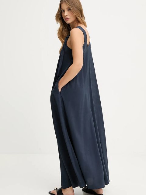 Answear.LAB sukienka kolor granatowy maxi rozkloszowana - zdjęcie produktu nr 2