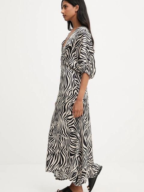 Answear.LAB sukienka kolor czarny maxi prosta