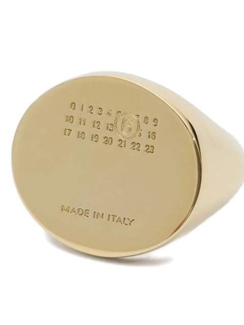 MM6 Maison Margiela oval-plaque ring - Gold