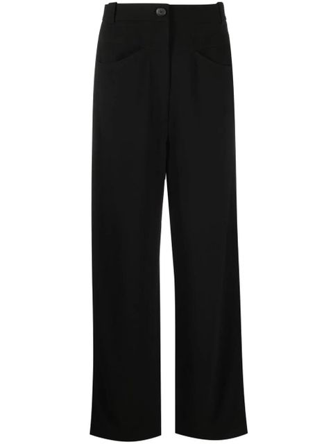KHAITE high-waisted straight leg trousers - Black - zdjęcie produktu nr 1