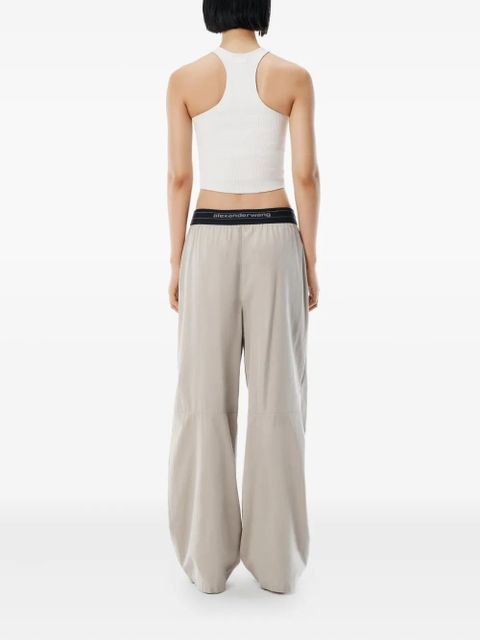 Alexander Wang mid-rise logo trousers - Grey