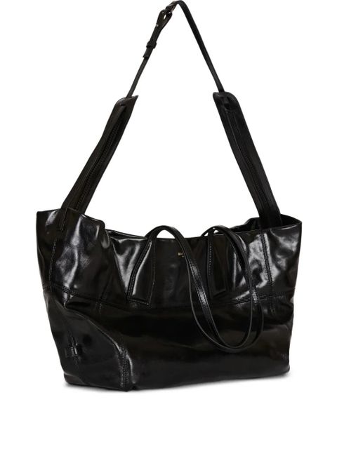Balmain zip-detail leather tote bag - Black - zdjęcie produktu nr 1
