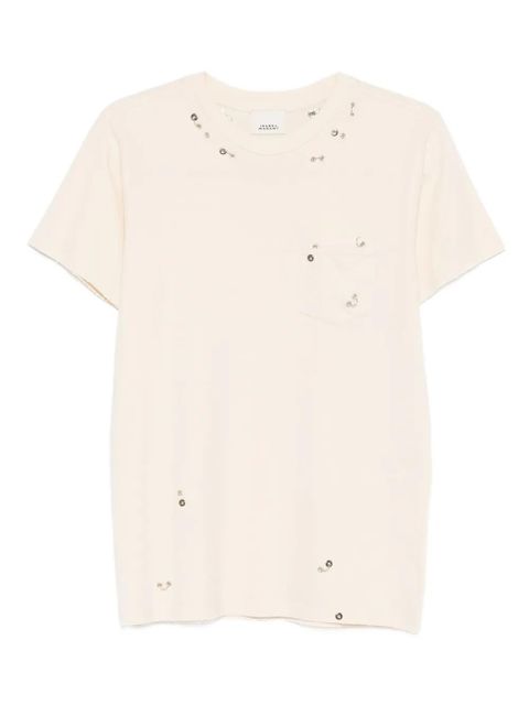ISABEL MARANT Yezra embellished T-shirt - Neutrals - zdjęcie produktu nr 1