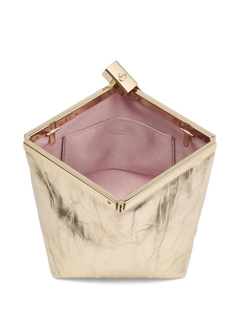 Jimmy Choo Ganache chain clutch bag - Gold