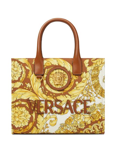 Versace Barocco La Medusa cotton tote bag - Yellow - zdjęcie produktu nr 1