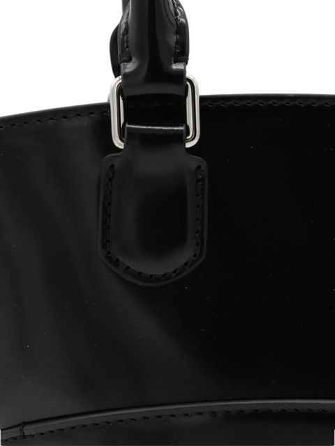 Self-Portrait patent bucket bag - Black
