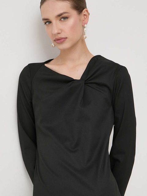 Trussardi sukienka kolor czarny mini prosta