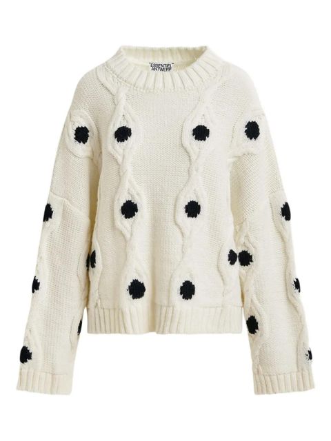 Essentiel Antwerp Ixel cable-knit sweater - White - zdjęcie produktu nr 1