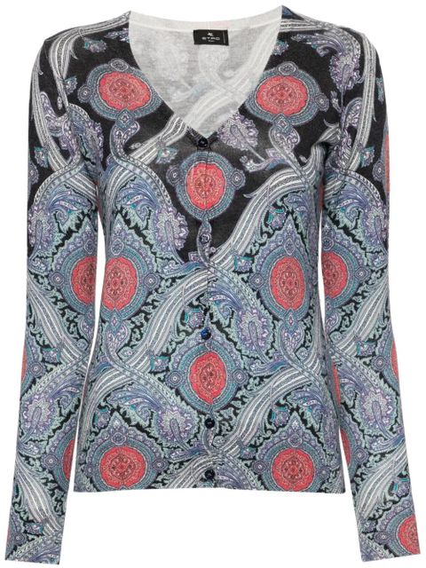 ETRO paisley-print cardigan - Blue - zdjęcie produktu nr 1