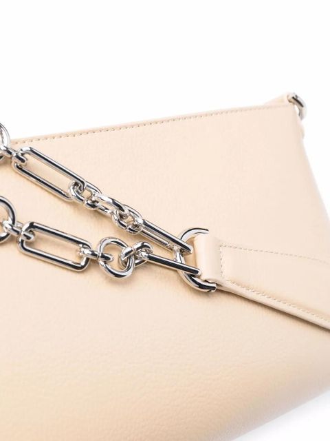 BY FAR Holly leather shoulder bag - Neutrals