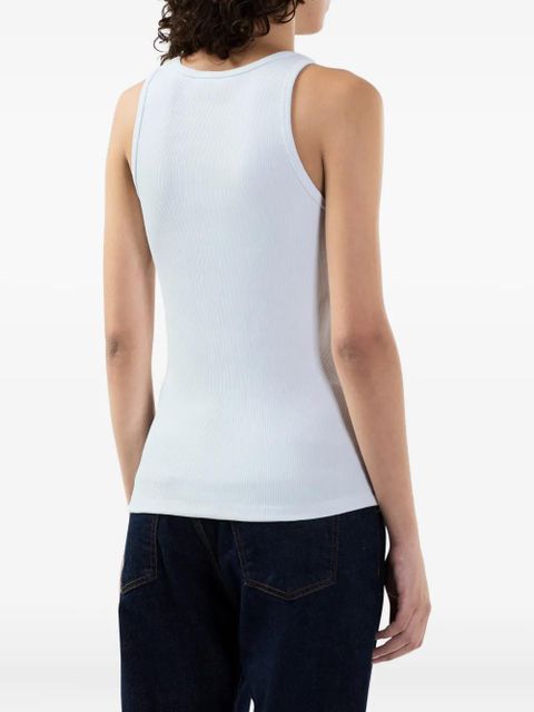 GCDS logo-embroidered tank top - White