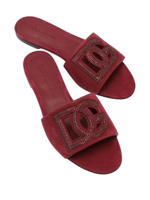 Dolce & Gabbana crystal-embellished sandals - Red