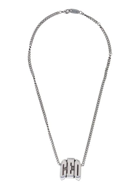 Balenciaga "CEO"-plaque necklace - Silver - zdjęcie produktu nr 1