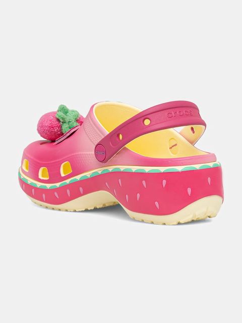 Crocs klapki Classic Lotso Platform Clog damskie kolor różowy na platformie 212240