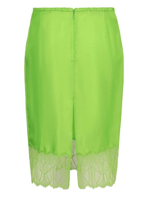 Gucci lace elasticated-waist midi skirt - Green - zdjęcie produktu nr 2