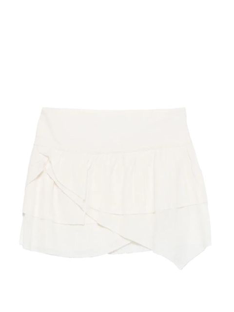 MARANT ÉTOILE ruffled-detail asymmetric skirt - Neutrals