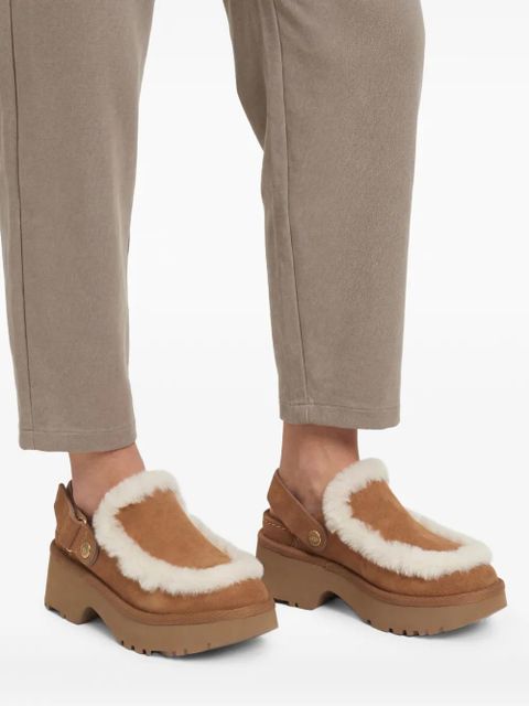 UGG 60mm Esmee fur-trim pumps - Brown