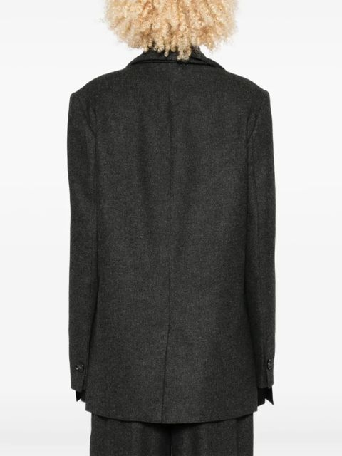 TOTEME scarf-detail single-breasted blazer - Grey