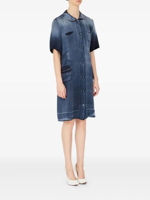 Maison Margiela button-fastening midi dress - Blue - zdjęcie produktu nr 2