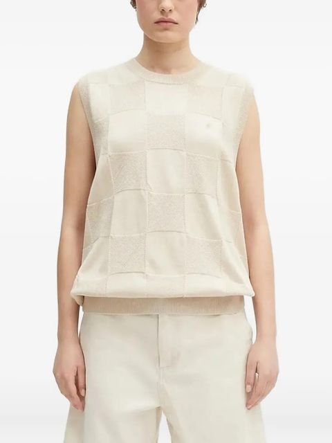 Carhartt WIP checked sleeveless knitted top - Neutrals - zdjęcie produktu nr 1