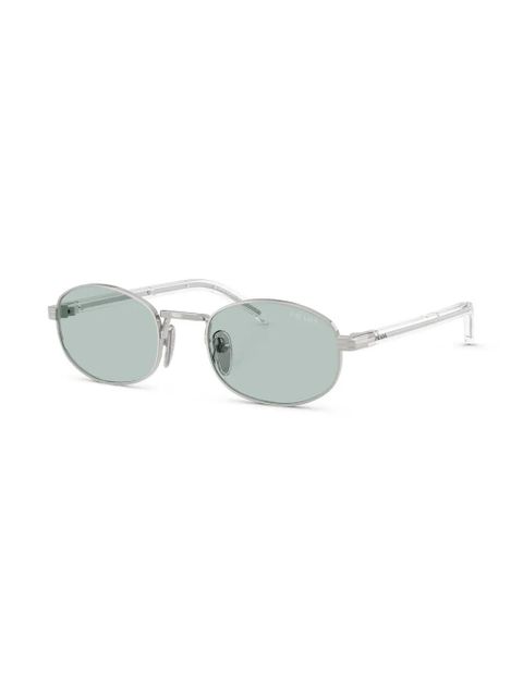 Prada Eyewear oval-frame sunglasses - Silver - zdjęcie produktu nr 2