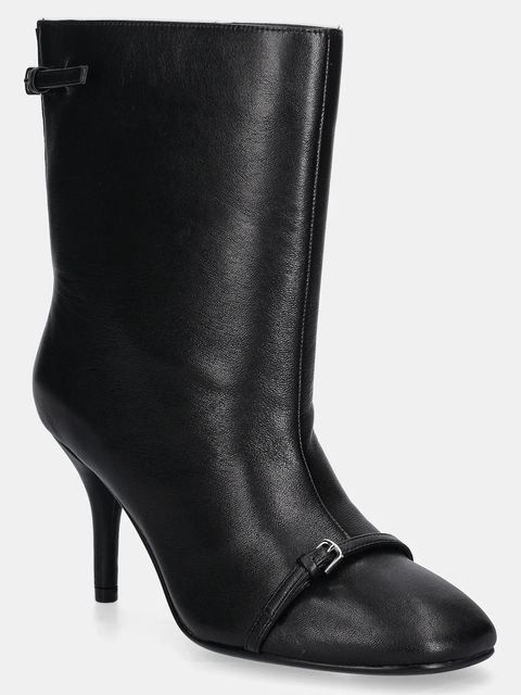 Answear.LAB botki skórzane kolor czarny na szpilce