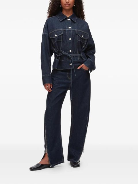 3.1 Phillip Lim tie-waist cotton jacket - Blue - zdjęcie produktu nr 2