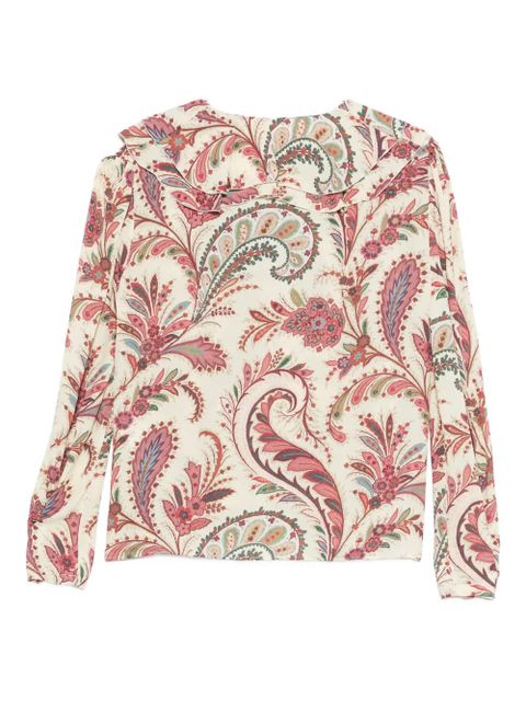 ETRO paisley-print ruffled blouse - Neutrals - zdjęcie produktu nr 2