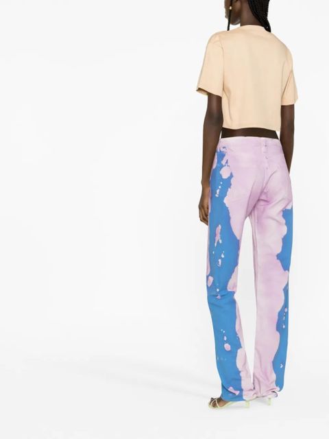 GCDS logo-print cotton T-shirt - Neutrals