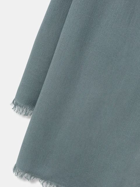 Sisley szal damski kolor zielony gładki 6HIKWU024 - zdjęcie produktu nr 2