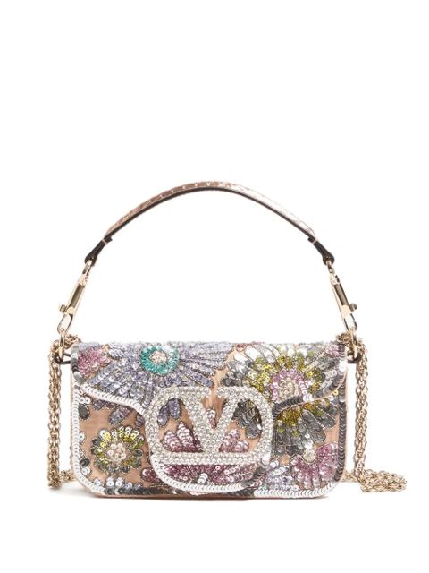 Valentino Garavani small Locò floral-embroidered tote bag - Neutrals - zdjęcie produktu nr 1